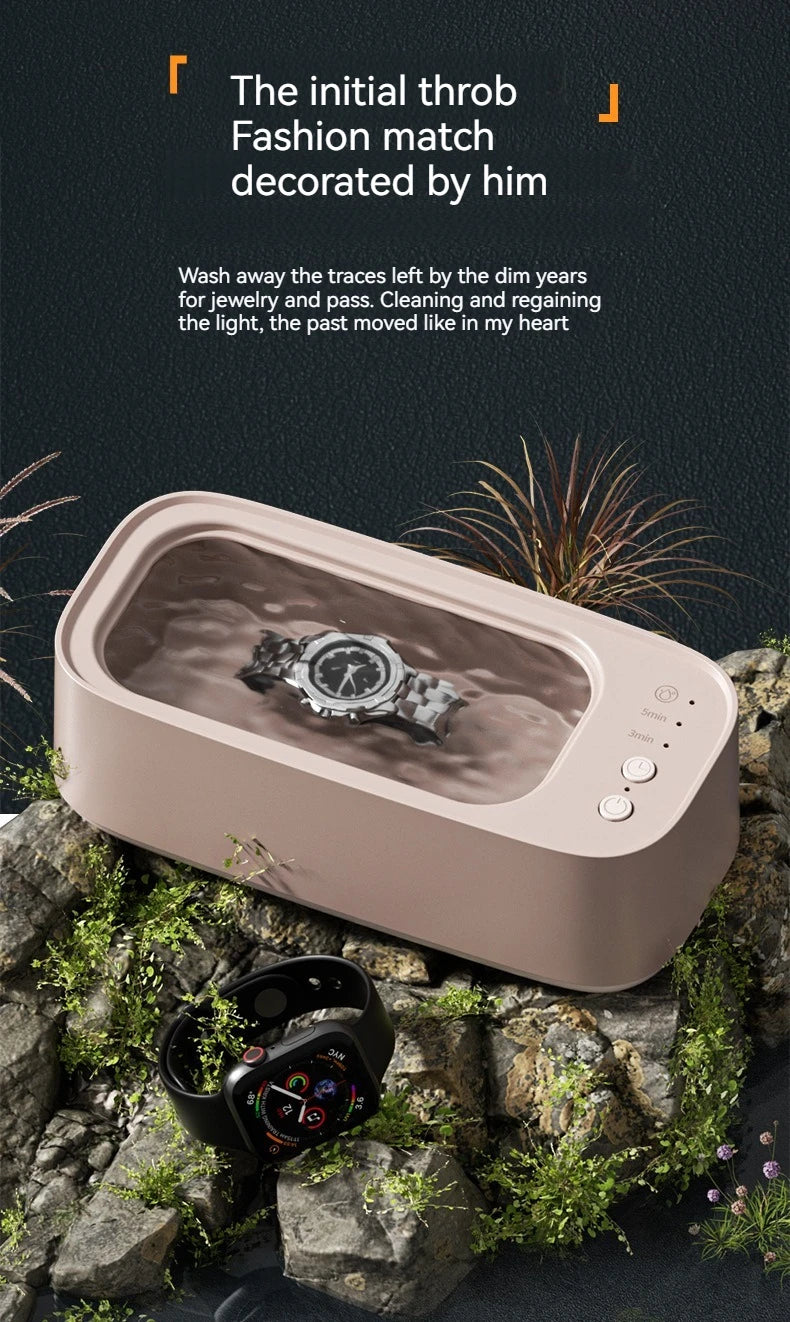 Ultrasonic Glasses Cleaner | 3-Speed Electric for Jewelry & Watches