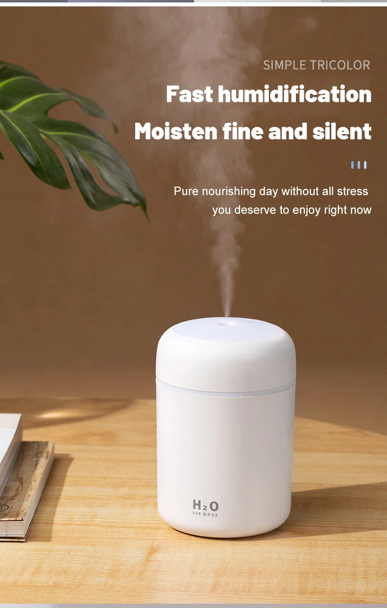 USB Cool Mist Humidifier | 300ml with Colorful Night Light