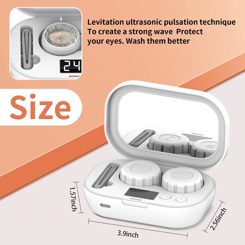 Portable Ultrasonic Contact Lens Cleaner | Rechargeable for All Lens Types