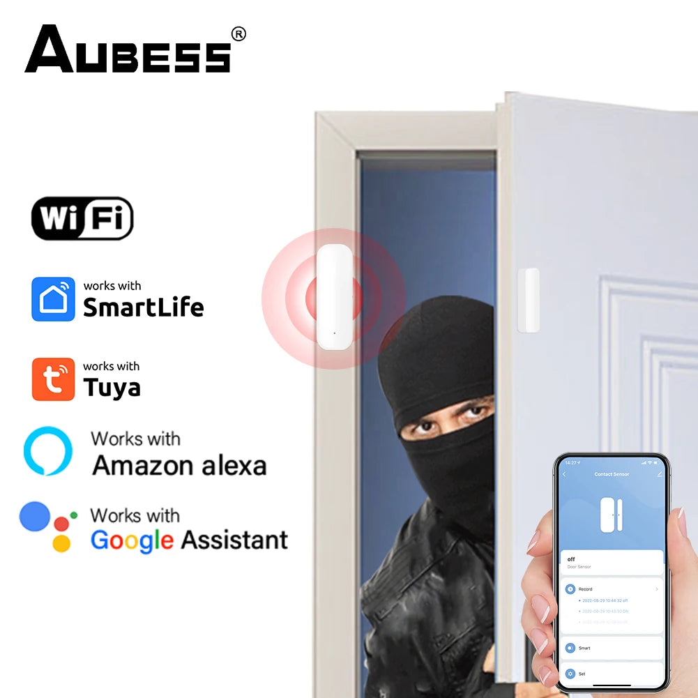 Tuya WiFi Smart Door Sensor | Works with Google Home & Alexa