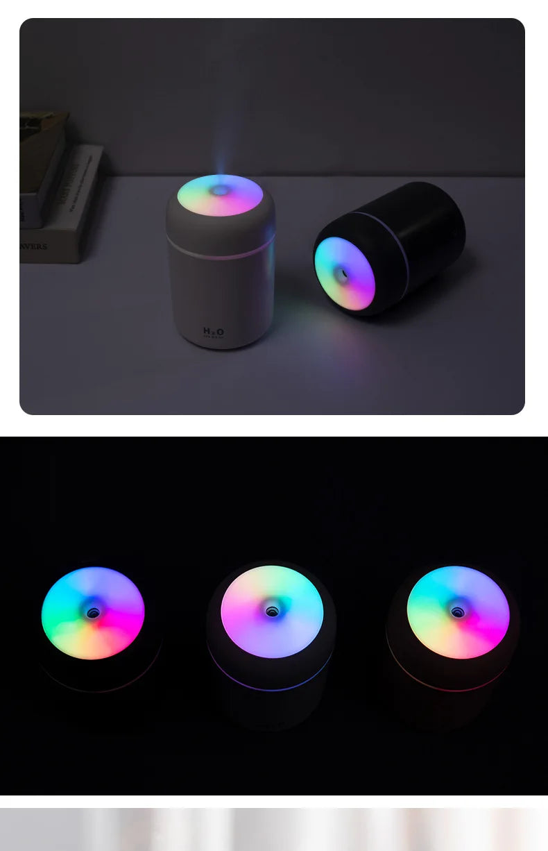 USB Cool Mist Humidifier | 300ml with Colorful Night Light