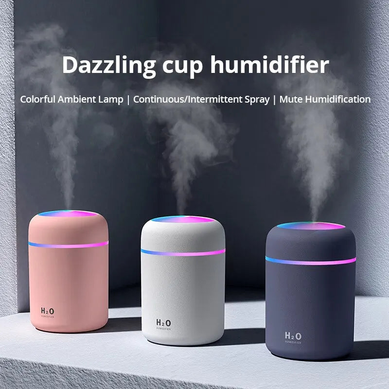 USB Cool Mist Humidifier | 300ml with Colorful Night Light