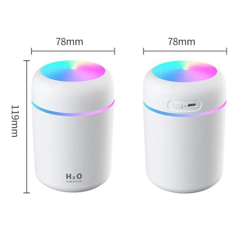 USB Cool Mist Humidifier | 300ml with Colorful Night Light