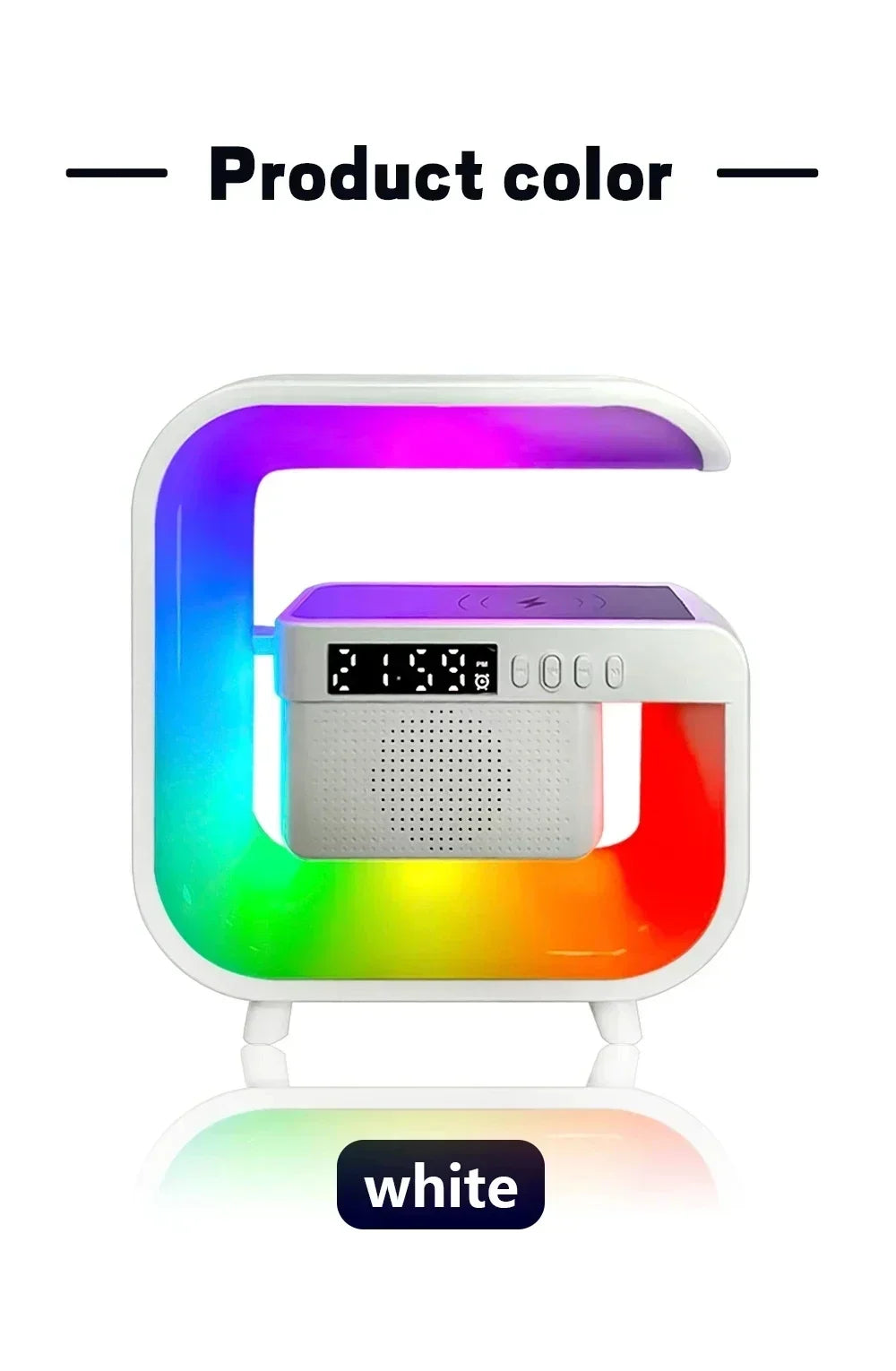 Multifunction Wireless Charger | Bluetooth Speaker, RGB Light, Fast Charging